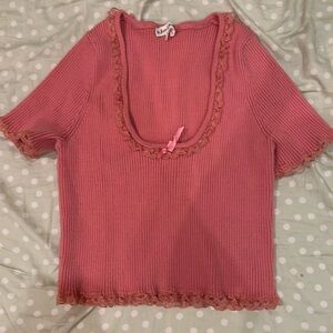 For love and lemons calla knit lace top